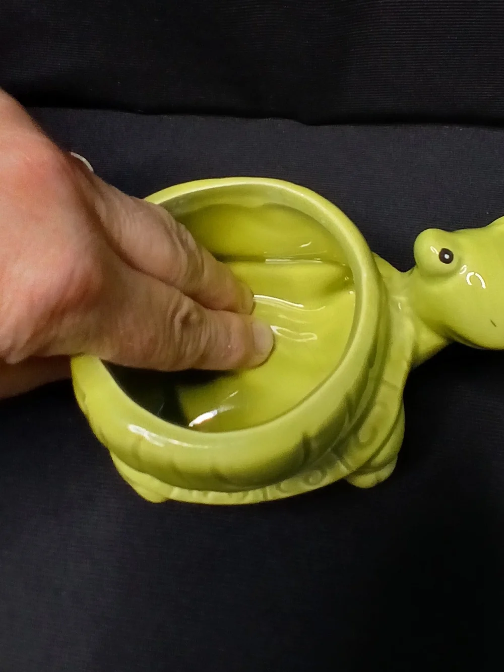 Lime Green Turtle Ceramic Planter for Succulents